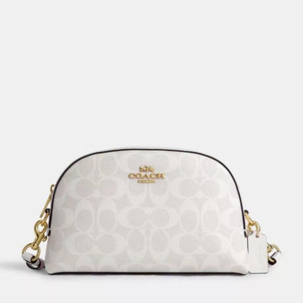 Coach Madi Crossbody In Glacier White Signature Canvas EUC